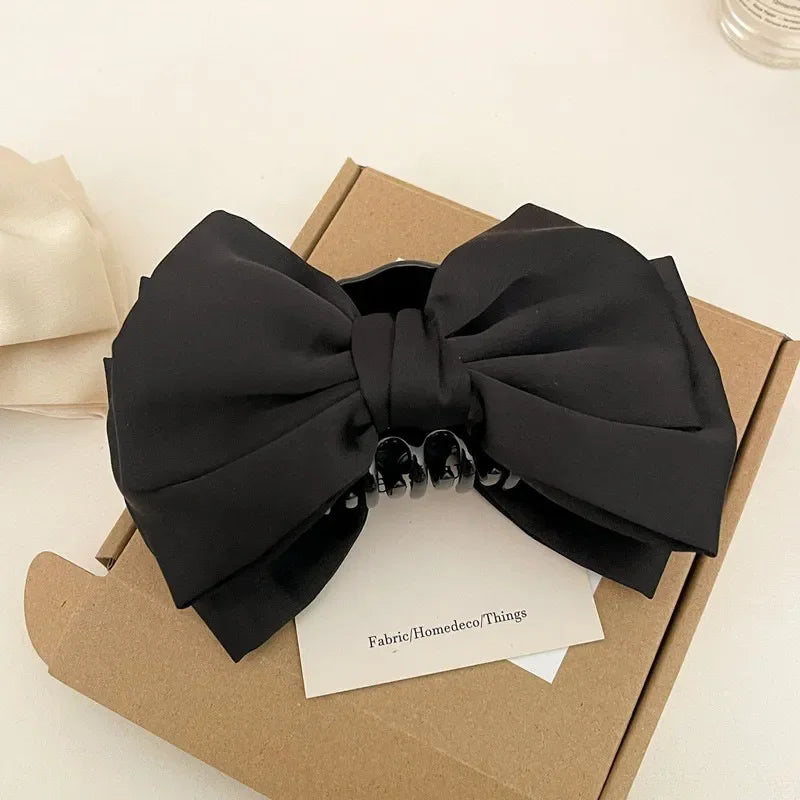 π Satin Bow Hair Claw β Effortless Elegance in One Clip