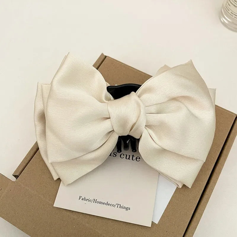 π Satin Bow Hair Claw β Effortless Elegance in One Clip