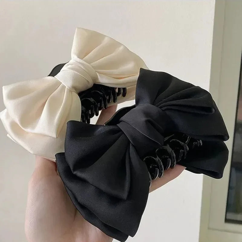 π Satin Bow Hair Claw β Effortless Elegance in One Clip