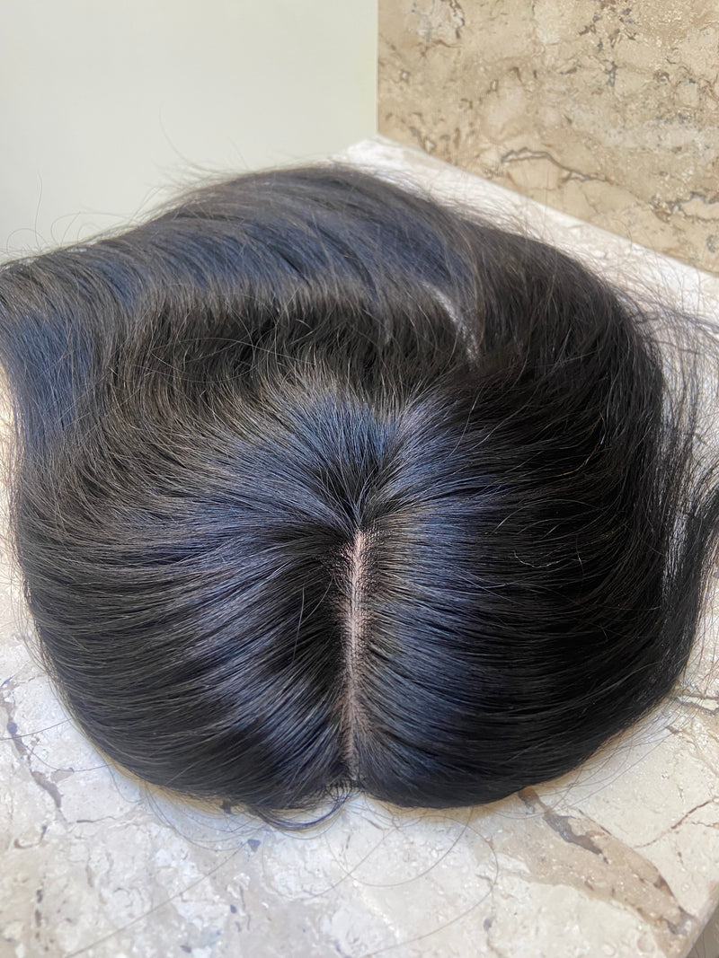Mittellanges Echthaarteil – 16" (ohne Pony)