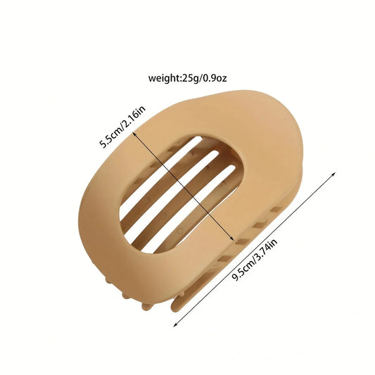 Elegant Matte Acrylic Rounded Hair Clips